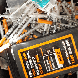 Syringe Cleanup Discarded Syringe Cleanup