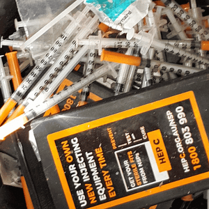 Used Syringe Cleanup needles and sharps clearances